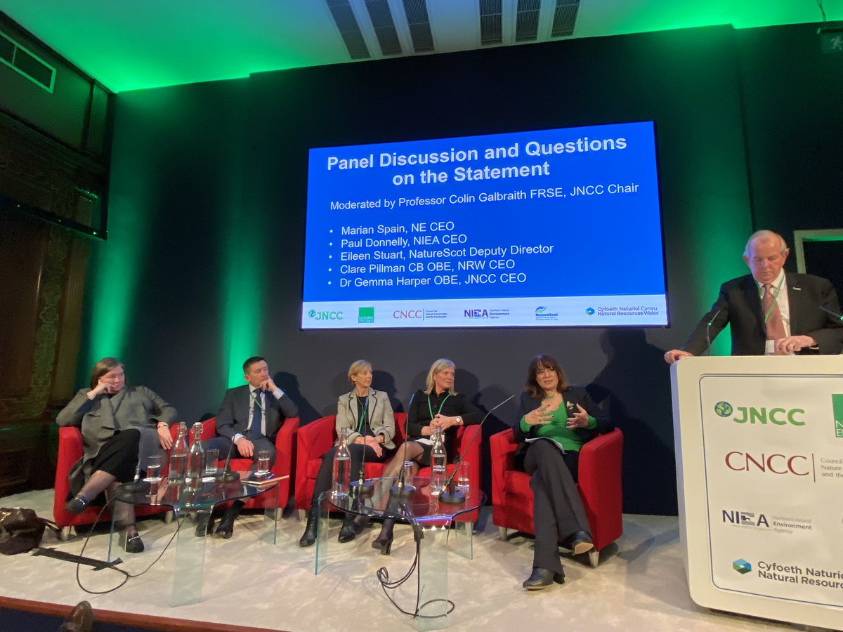 .<a href="/DrBrianMay/">Dr. Brian May</a> asks the CEOs of UK nature agencies whether people should eat less meat to reduce impact of agriculture. Answer: need profitable resilient farming impacting less on nature and climate <a href="/NaturalEngland/">Natural England</a> <a href="/JNCC_UK/">JNCC</a>