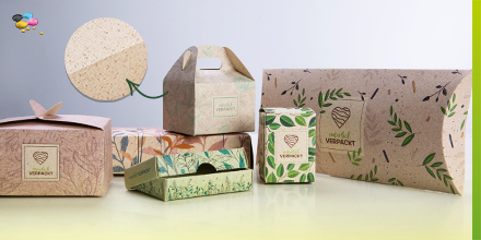 Ein nachhaltiger Blickfang: Unsere Verpackungen aus #Graskarton bestehen zu 30 % aus Grasfasern, sind lebensmittelfreundlich und vollständig recycelbar: fcld.ly/graskarton-ver…! 🌾 Mit dem 350 g/m² starken Graskarton baust du sichtbar auf eine umweltfreundliche Alternative. 🌱
