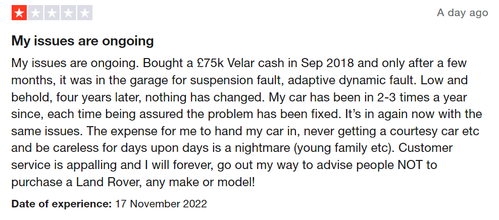 ripofflandrover's tweet photo. Probably the worst £75k ever spent! Or if not, then the worst is probably also a Jaguar Land Rover car!

#RipOffJaguarLandRover #Jaguar #LandRover #Expensive #PoorQuality #PoorService #CustomerCare #Car #Cars https://t.co/mvOujyZndR
