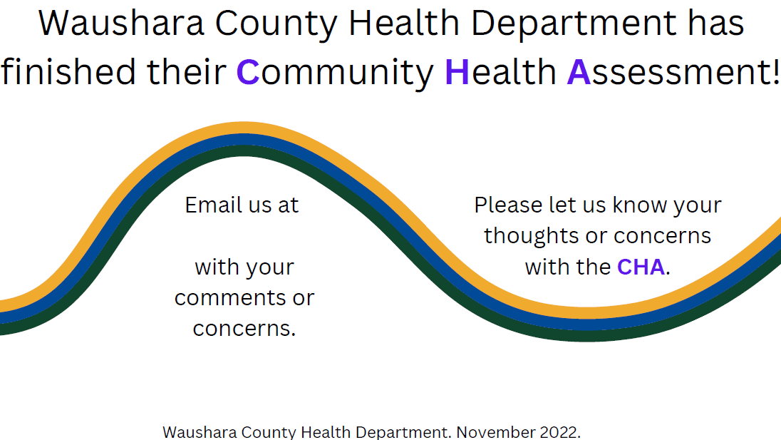 WausharaHealth's tweet photo. We need your HELP and are looking for your feedback; please take a look at our Community Health Assessment (CHA) for 2023-2027.  Click on the link below to review the assessment.    Email us your feedback to public.health@co.waushara.wi.us 

https://t.co/oT0b03D7bR https://t.co/xajVIApO0V