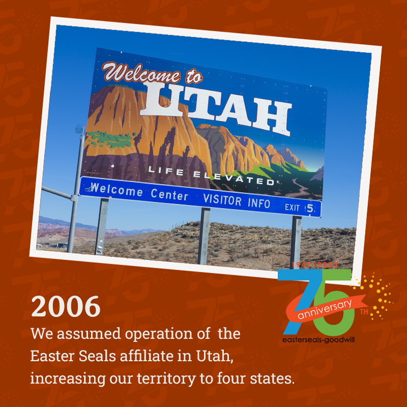 esgwnrm's tweet photo. Our service area expanded to include the state of Utah in 2006, after acquiring the Easter Seals affiliation for the state. Services focused on children’s programs and senior employment services. Children and seniors continue to be a primary focus of our Utah programs today. https://t.co/vtgJH1LSJI