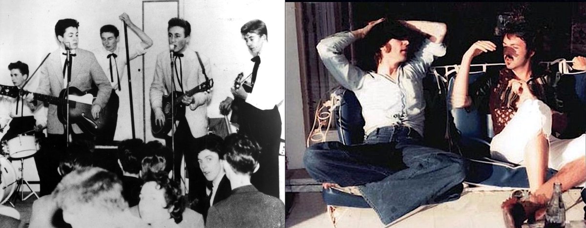 OTD in 1957: John Lennon (17) and Paul McCartney (15) were photographed together for the first time.

Seventeen years later in 1974, they were photographed together for the last time (or at least as far as we know).

In between, they changed the world:
tinyurl.com/y2hhd7zf