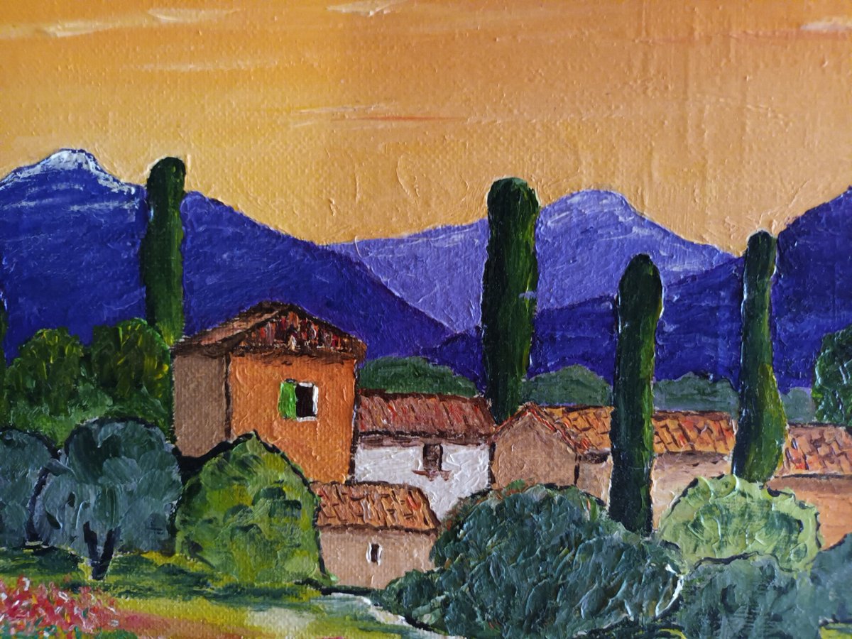 GeneSorbier's tweet photo. The latest addition to my #etsy shop: Hamlet of Drôme in Provence French Oil Painting on Canvas 1990 Rural France South Est https://t.co/Irf1FVrlMu #orange #housewarming #purple #unframed #bedroom #countryfarmhouse #landscapescenery #horizontal #expres https://t.co/VdmpVfqyxj