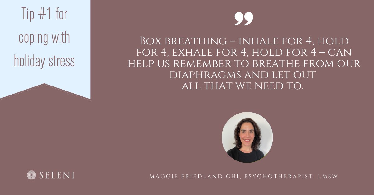 selenidotorg's tweet image. Seleni clinicians have tips for coping with #holiday #stress and taking care of yourself in our November Seleni Spotlight! Whatever you do, we hope you have a mentally healthy and happy holiday! eu1.hubs.ly/H02cS_q0 #mentalhealth #holidays #tips