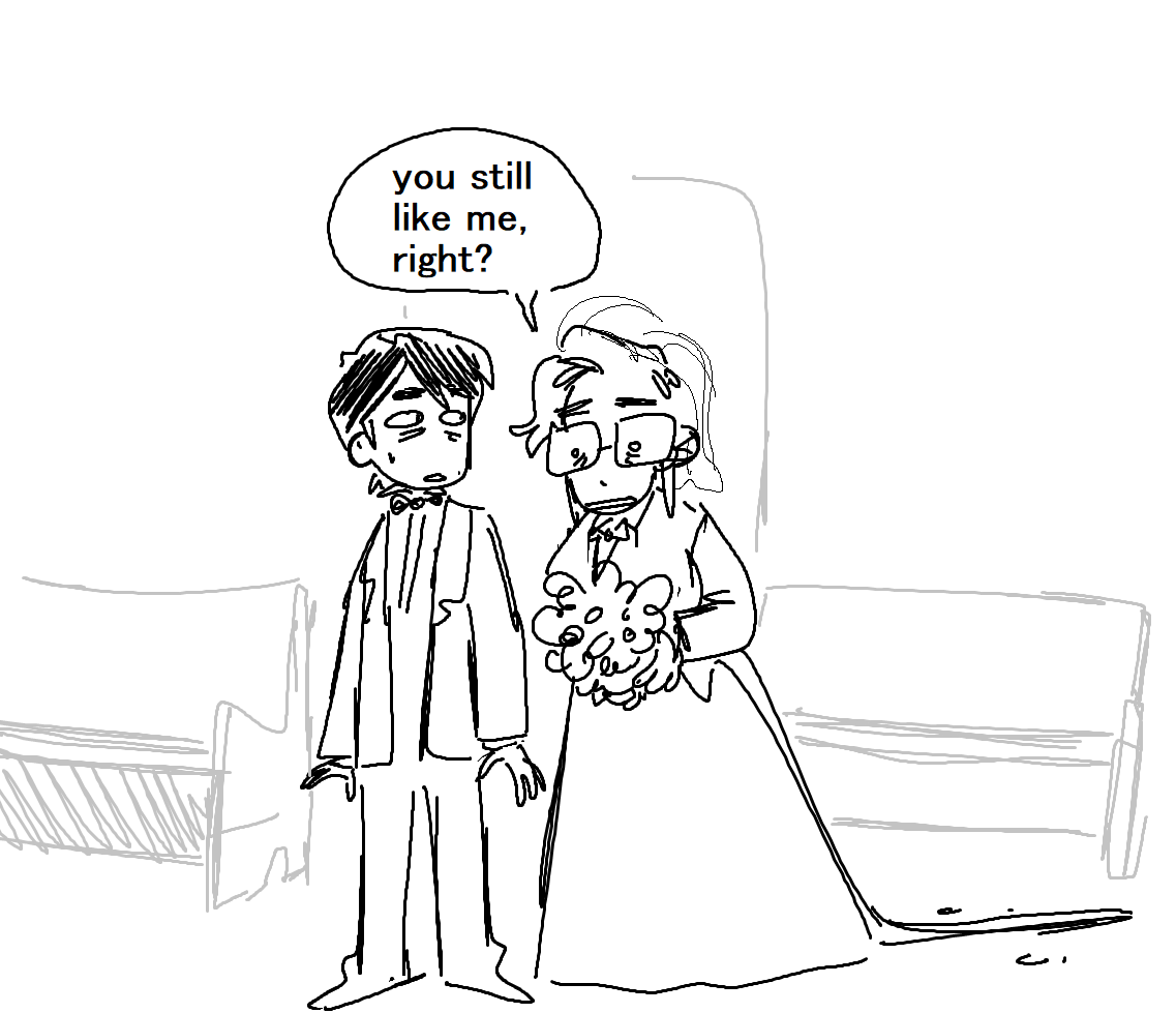 supremely rare revice art from me but I was remembering whatever George and Hiromi had going on at the end of the show 