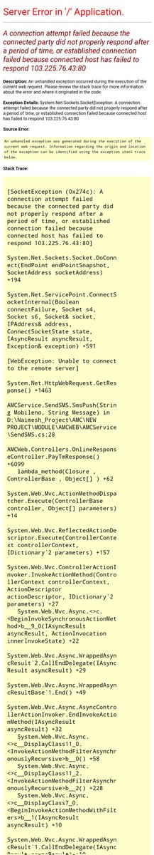 devansh0110's tweet photo. @AmdavadAMC @TCS 
Received Yellow screen of death while making payment for AMC property tax.

#Dotnet https://t.co/t04crpfykk