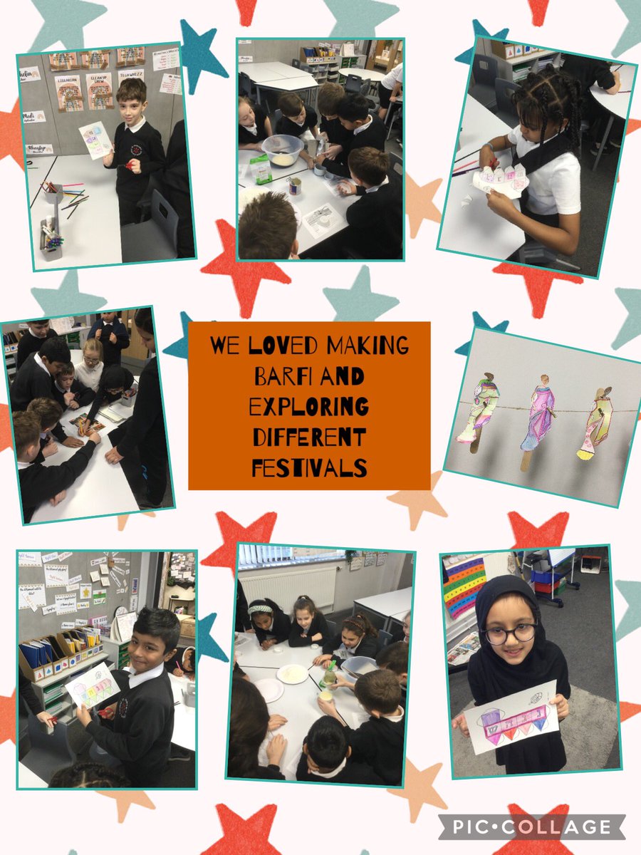 saps_y5's tweet photo. We had a great time exploring different global festivals during our immersion day! We created and tasted traditional barfi and designed saris! #SAPSEIC #SAPSH https://t.co/nfcNfJa8bZ