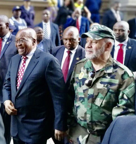 CadreNguyi's tweet photo. π Commander @niehaus_carl vows to defend @PresJGZuma from calls to return to Estcourt prison. #HandsOffZuma #WenzeniUZuma βπΏ https://t.co/nwsgzIPmeS