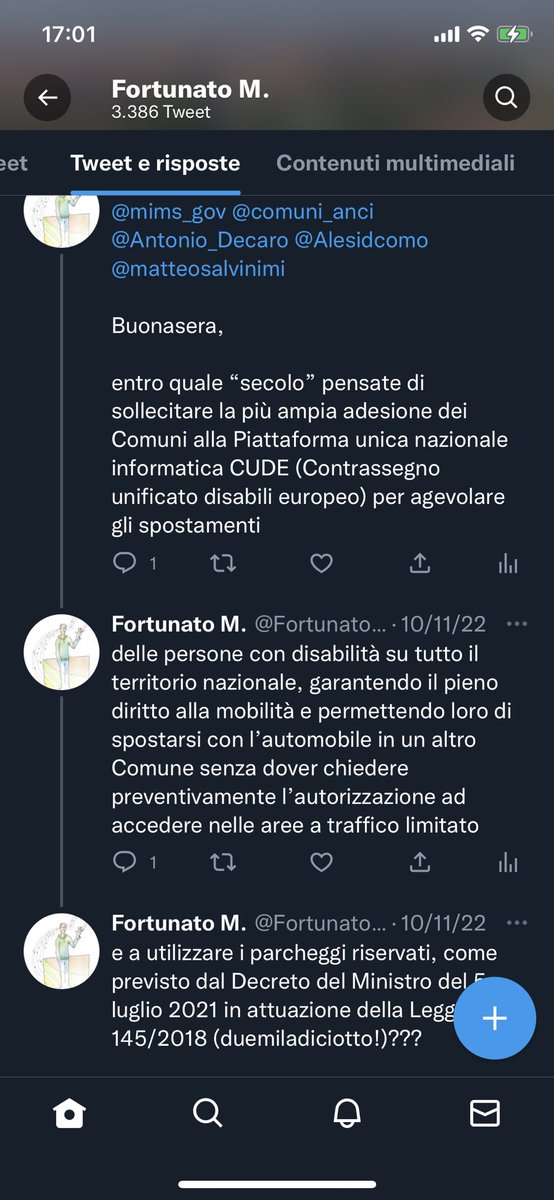 FortunatoMarr's tweet photo. @Alesidcomo Non le legge proprio tutte tutte… e la mia critica mi sembra alquanto costruttiva🤔 Saluti. Fortunato M. - Disabile e non per scelta😡 https://t.co/DHcbs7Wyze