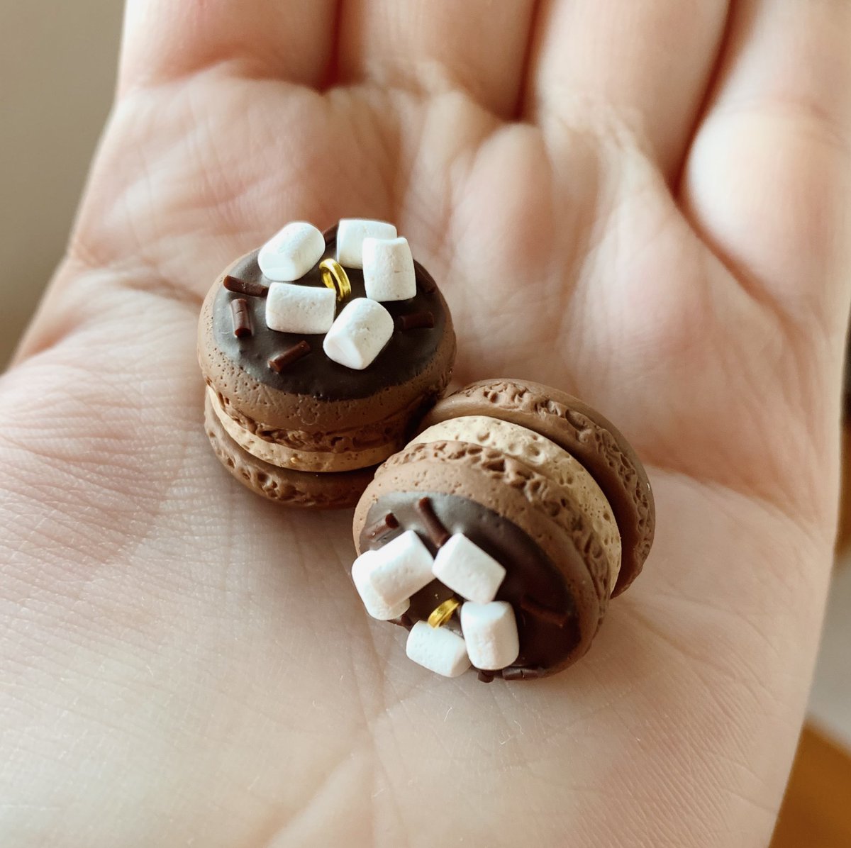getting back into the swing of things with some early morning prototyping… hot cocoa macarons?