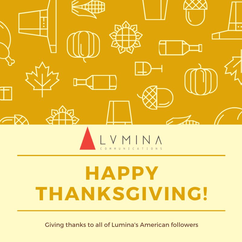 Happy #Thanksgiving to all of our U.S. followers! Hope you have a wonderful day celebrating!