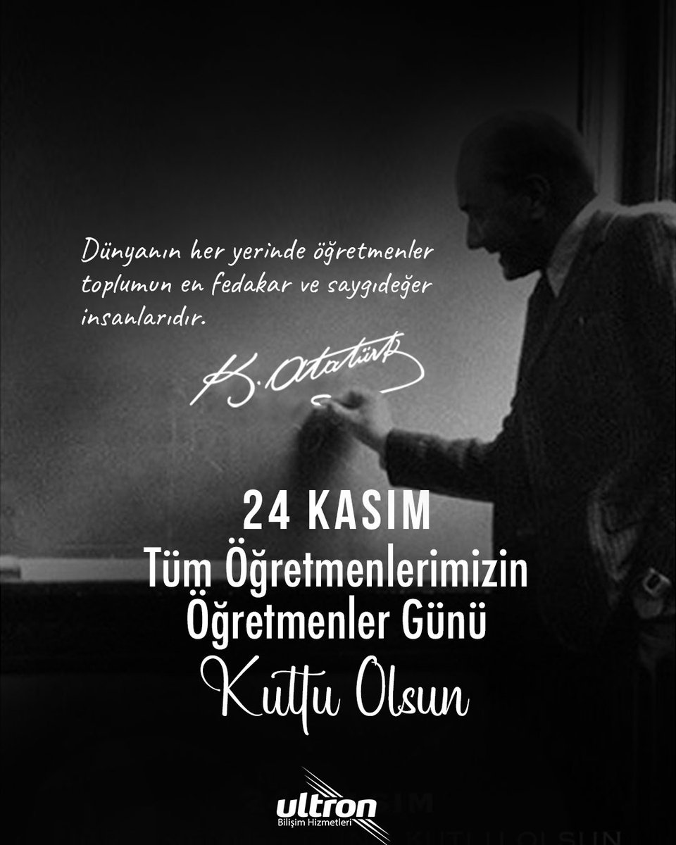 "Dünyanın her yerinde öğretmenler toplumun en fedakar ve saygıdeğer insanlarıdır." Tüm öğretmenlerimizin 24 Kasım Öğretmenler Günü Kutlu Olsun.

#24KasımÖğretmenlerGünü