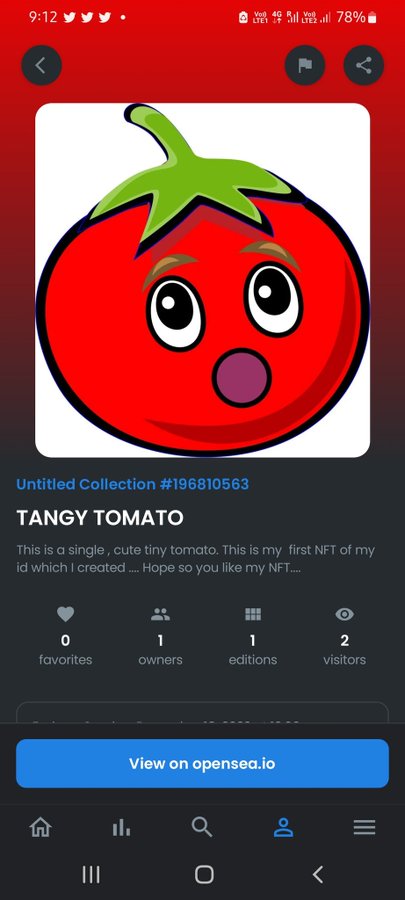 My first nft🔥🔥🔥#opensea #raribleNFT #tomato #mintable
#NFTs #NFTCommunity #NFTartwork