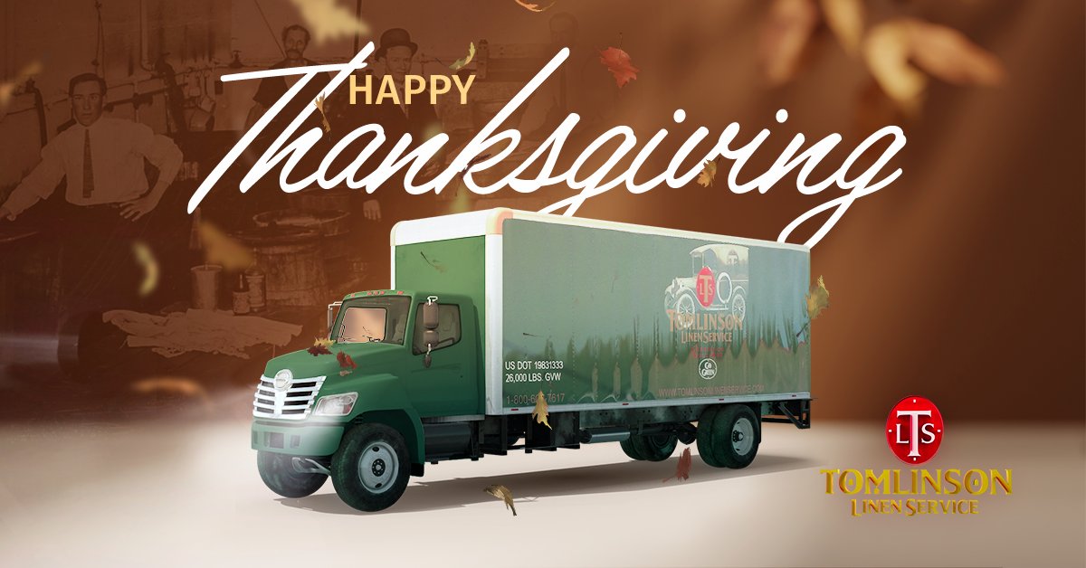 Life is better when you’re thankful. Happy #Thanksgiving from Tomlinson Linen. 🙏