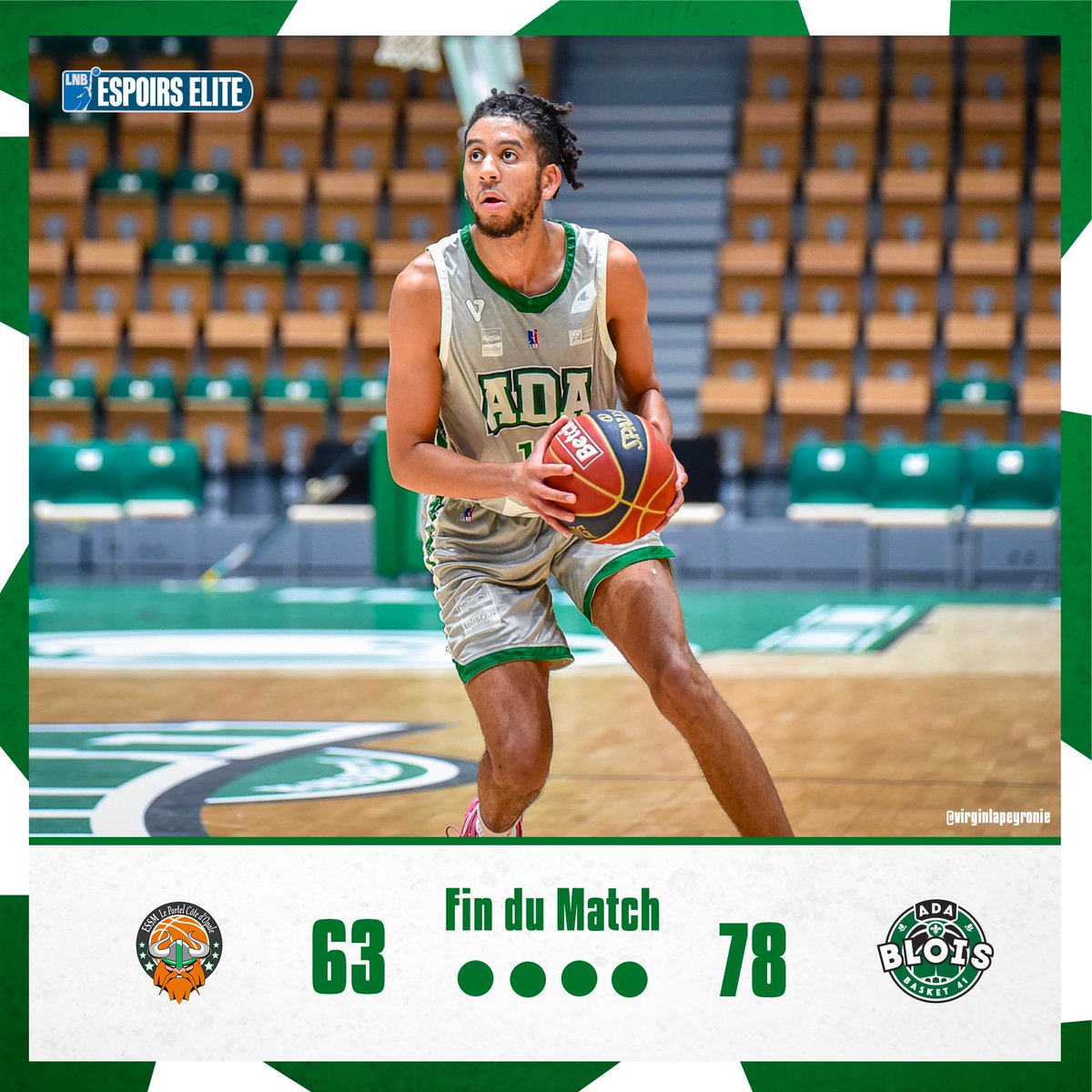 ADABloisBasket's tweet photo. 𝗘𝘀𝗽𝗼𝗶𝗿𝘀 𝗘𝗹𝗶𝘁𝗲 - 𝗩𝗶𝗰𝘁𝗼𝗶𝗿𝗲 ✅

💪 Nos Espoirs s’imposent cet après-midi sur le parquet du Portel ! 

📅 Prochain rendez-vous ce samedi 26 novembre à 16h30 au Jeu de Paume face à la @JLBourgBasket  ! 

📸 @LapeyronieV 
 
#CentreDeFormation #EspoirsElite https://t.co/UwZ7jHVU07