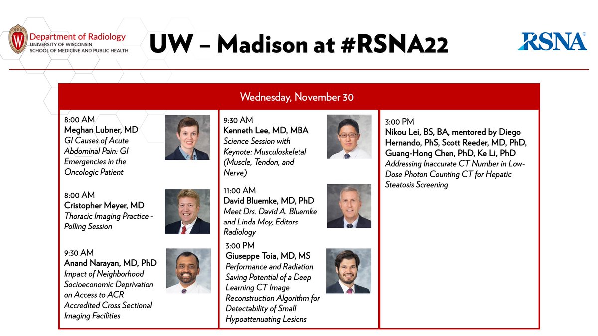 #Day4 of #RSNA22! We are excited about the presentations from @kenlee8799, @AnandKNarayan, @gvtoiaMD, @RadiologyEditor, and @CrisMeyer4! Make sure to check them out today! @RSNA