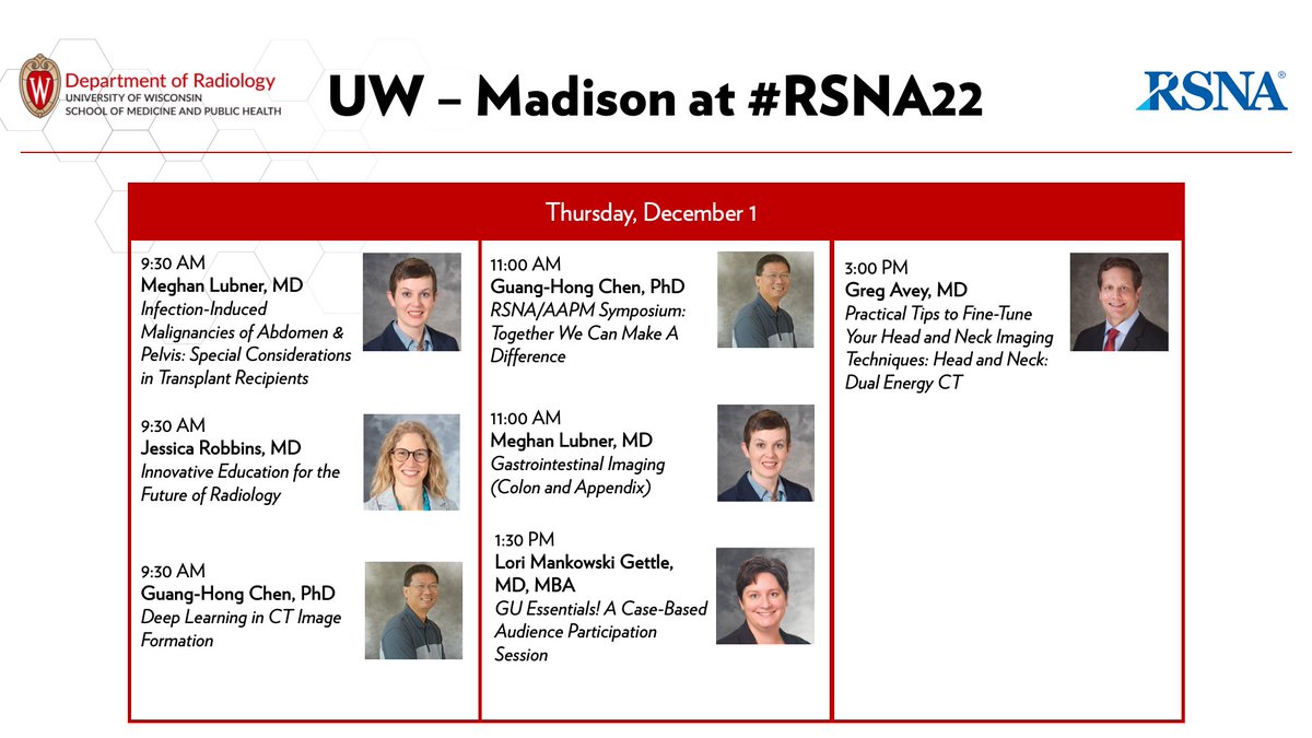 Sadly, today's the last day of #RSNA22! Make sure to check out the presentations from our faculty today, including @JRobbinsMD, @GregAvey, and @MankowskiGettle! @RSNA