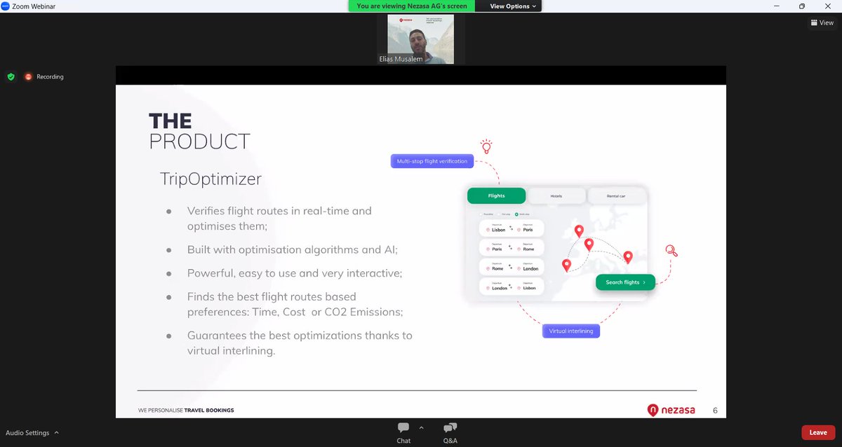 Lottmus's tweet image. Excellent live presentation of the marvellous tool that is #Tripoptimizer from @nezasa. Live polls and interaction. Great presentations from the team. Multi trips Complex bookings technology, made easy. Hurra! Bravo @hiltym. Anne  &amp;amp; Elias