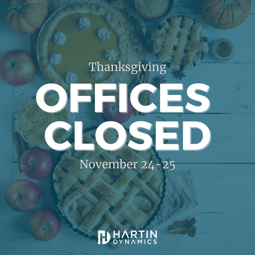 In observance of the Thanksgiving holiday, our office will be closed Thursday and Friday (11/24 – 11/25), to allow our team to spend time with their families. Happy Thanksgiving!