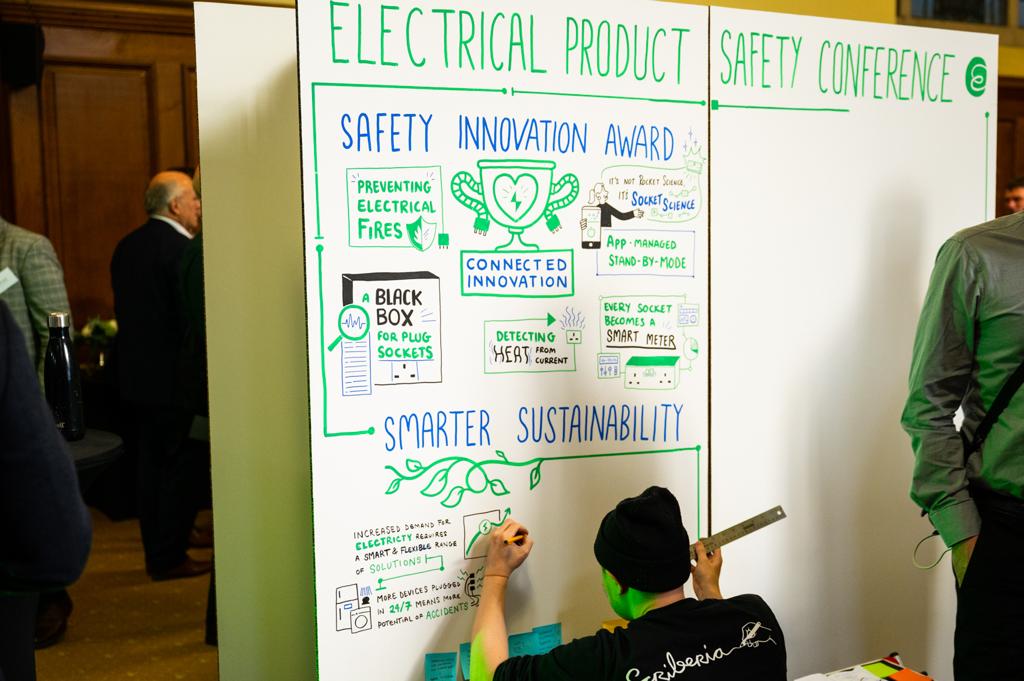 ElecSafetyFirst's tweet photo. ✏️Take a look at these drawings created by @scriberian.
👏Thank you to @scriberian for creating such incredible artwork to promote our Electrical Product Safety Conference 2022.
#EPSC22 #saferproducts https://t.co/TiIeFWiYrq