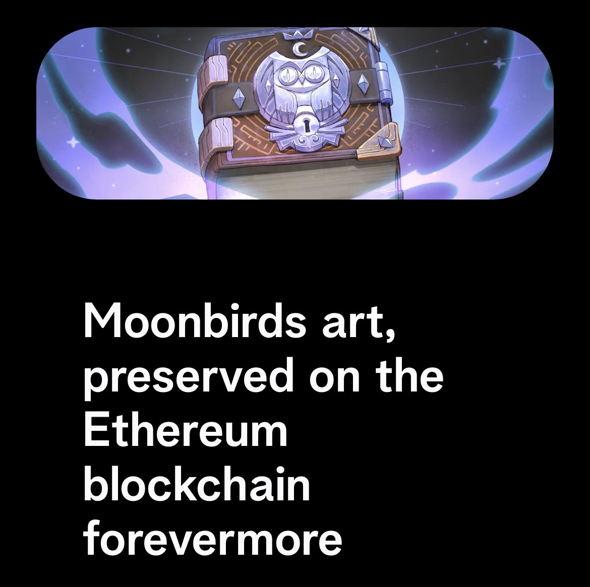 “In-chain? Don't you mean on-chain?”
Yes! ICYMI, read more about the distinction here: proof.xyz/moonbirds/in-c…