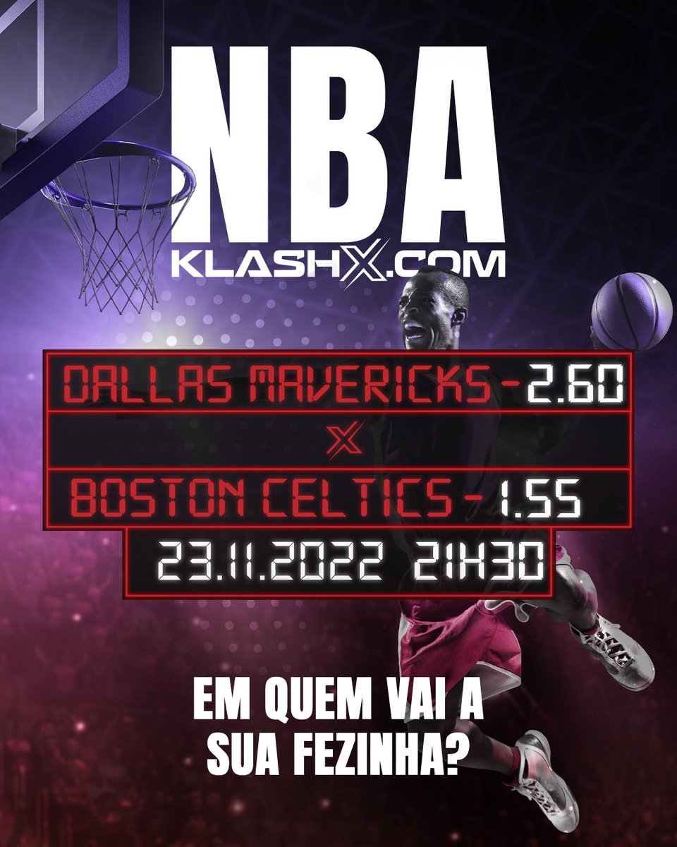 Luka Doncic contra Jayson Tatum em quadra, Dallas Mavericks e Boston Celtics se enfrentando! 🔥

Acesse nosso site e faça sua aposta em mais uma rodada da NBA! 🏀

Cadastre-se agora mesmo! 🤑

➡️ bit.ly/Apostenaklashx

#klashx #nba #nbatips #apostasesportivas