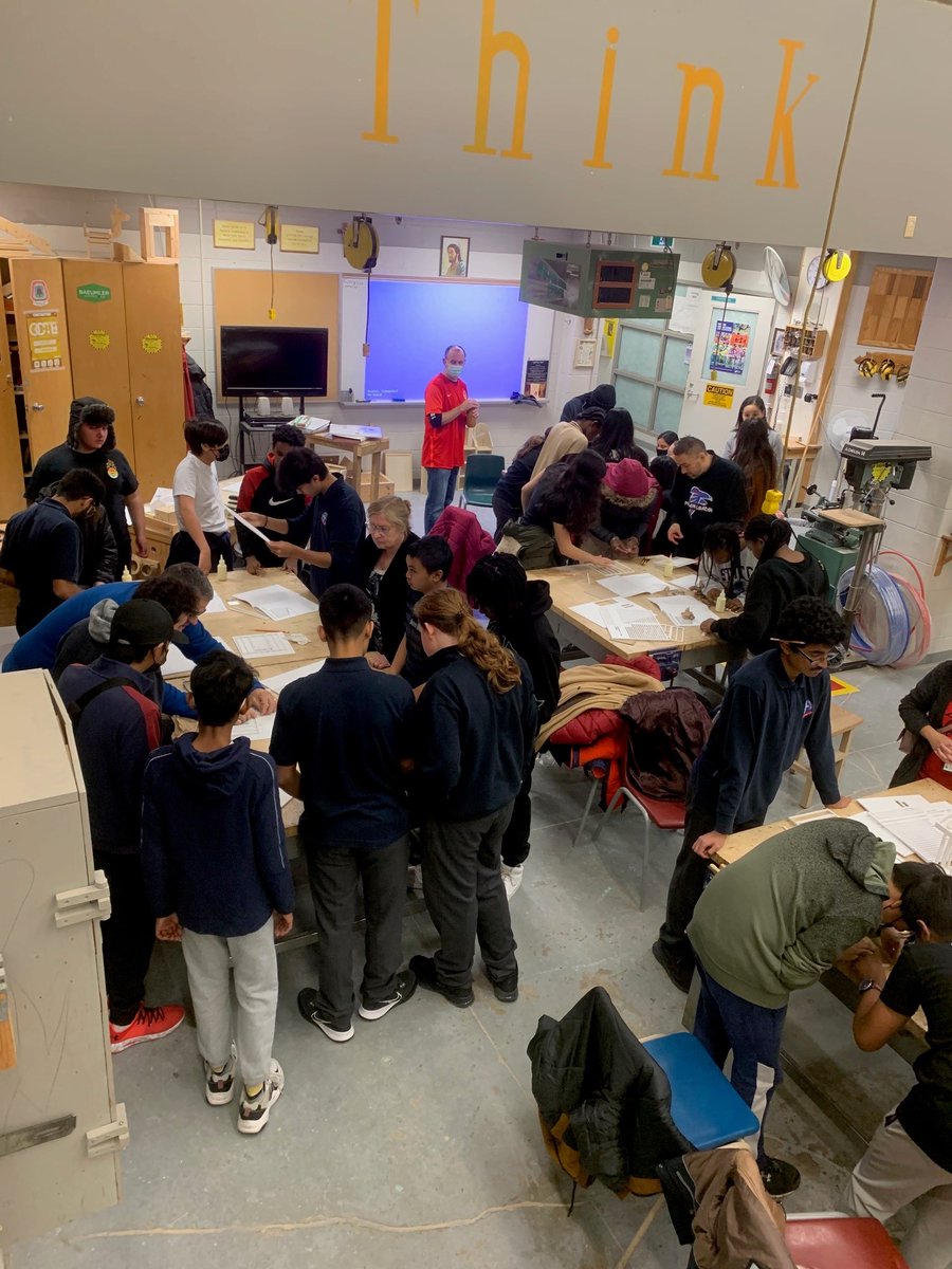DPOYAP's tweet photo. @StAugSS Construction #SHSM students leading the next generation! With food-prep by Hospitality! @stbrigidcs1 @DpExperiential @DPCDSBSHSM #OYAP #HouseBuildProject https://t.co/Qdt0Qrfyqo
