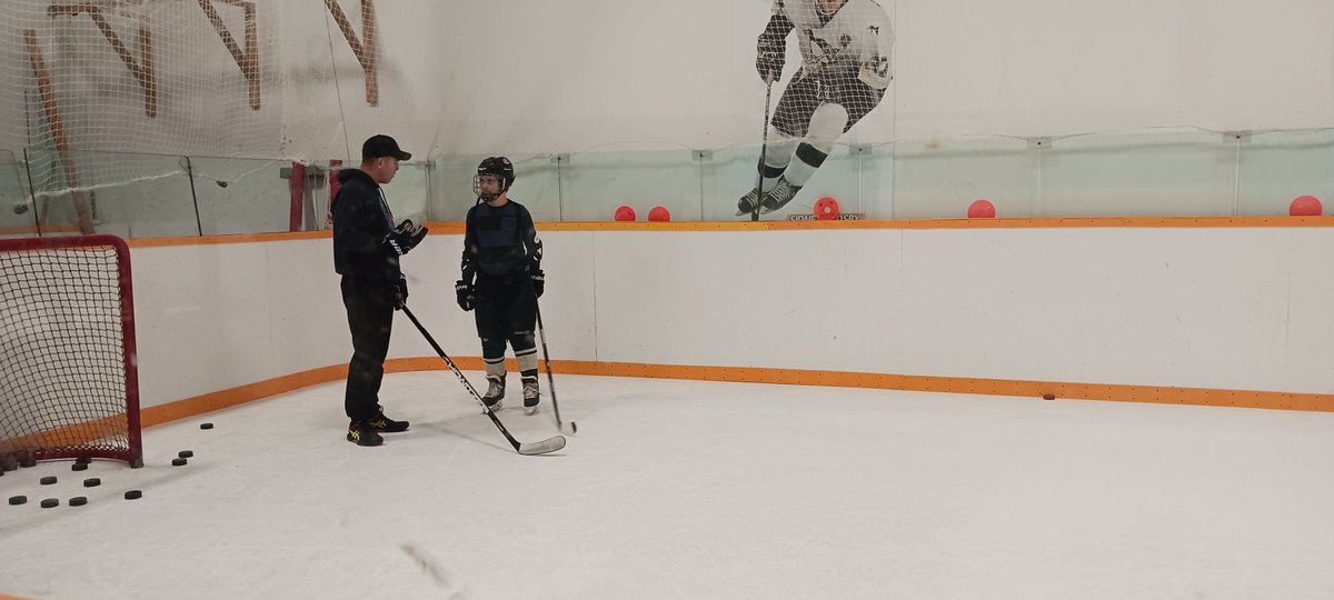 This is so much fun! #hockey #TrainingandDevelopment The folks <a href="/kemptvilletc/">KTC</a> are awesome. Kiddo is learning a LOT! Tournament ready by Friday? You betcha. #MetcalfeJets #HockeyMom
