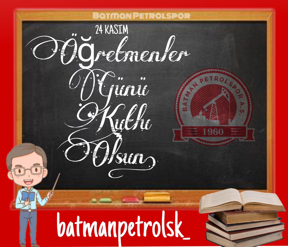 SİZ KIYMETLİ ÖĞRETMENLERİMİZİN 24 KASIM ÖĞRETMENLER GÜNÜNÜ KUTLAR, SAĞLIK VE ESENLİKLER DİLERİZ.

Abdullah ASTAM

İstanbul Batman Petrolspor Taraftarlar Derneği Başkanı