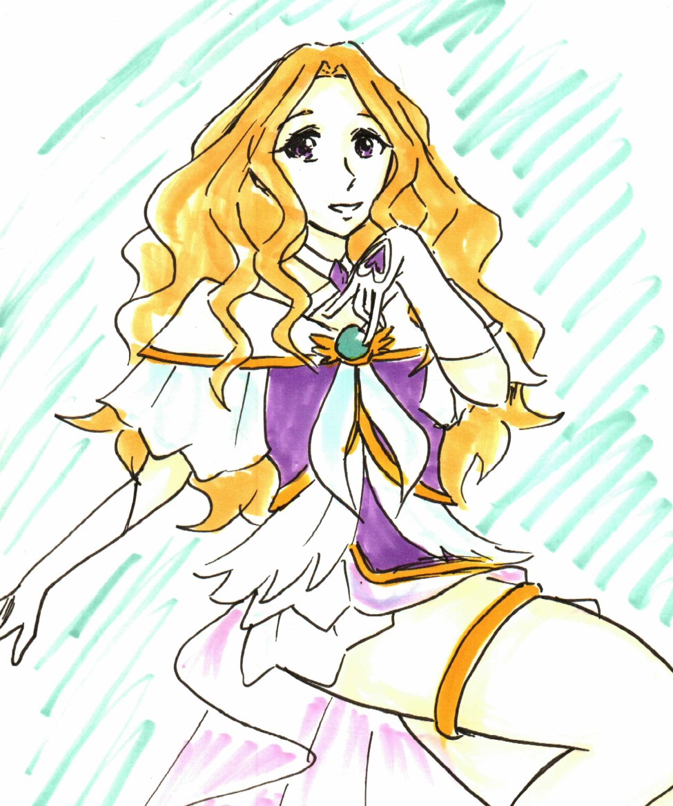 「寝起きラクガキ、アスミさん。髪の毛、上げた状態で描くべきだった・・・ 」|沖庵のイラスト