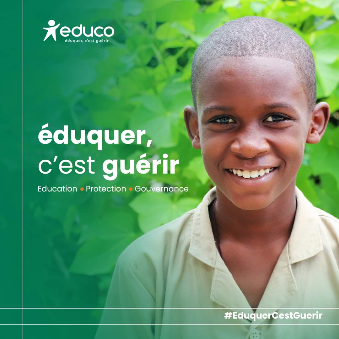 À @Educo_ONG, 𝗻𝗼𝘂𝘀 𝘁𝗿𝗮𝘃𝗮𝗶𝗹𝗹𝗼𝗻𝘀 𝗮𝘃𝗲𝗰 𝗹𝗲𝘀 #enfants 𝗲𝘁 𝗹𝗲𝘂𝗿 𝗲𝗻𝘁𝗼𝘂𝗿𝗮𝗴𝗲 pour une 𝘀𝗼𝗰𝗶𝗲́𝘁𝗲́ 𝗽𝗹𝘂𝘀 𝗷𝘂𝘀𝘁𝗲 𝗲𝘁 𝗲́𝗾𝘂𝗶𝘁𝗮𝗯𝗹𝗲 qui garantisse leurs #droits et leur #bienetre.  
#educobenin #eduquercestguerir