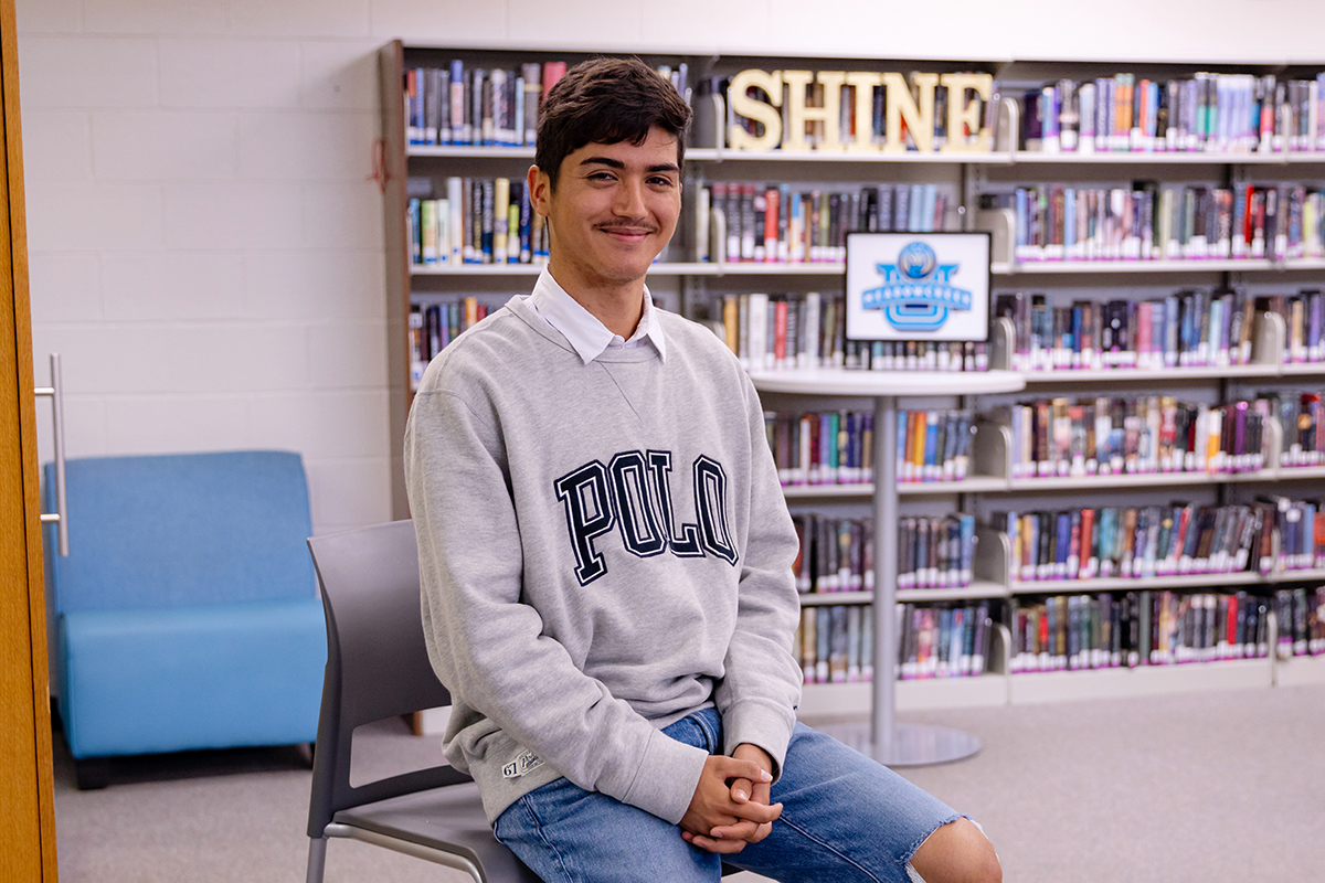 GwinnettSchools's tweet photo. Christopher says he approaches life under the assumption that everything is possible, even in the face of seemingly insurmountable obstacles. Christopher is our #Shine Student of the Day! Meet him and other students featured in the SHINE campaign: https://t.co/DGMjc488Aw https://t.co/xJ2buW1Ilo
