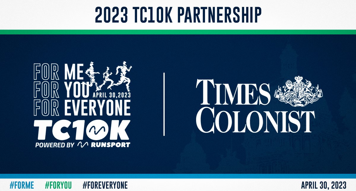 The Times Colonist returns as Title Partner for the 2023 TC10K. This will be the 34th edition of the popular road race and will take place on April 30, 2023...and the Times Colonist has been there every "step" of the way. 🤝

#TC10K #sportsbusiness #partnership #sportsevent