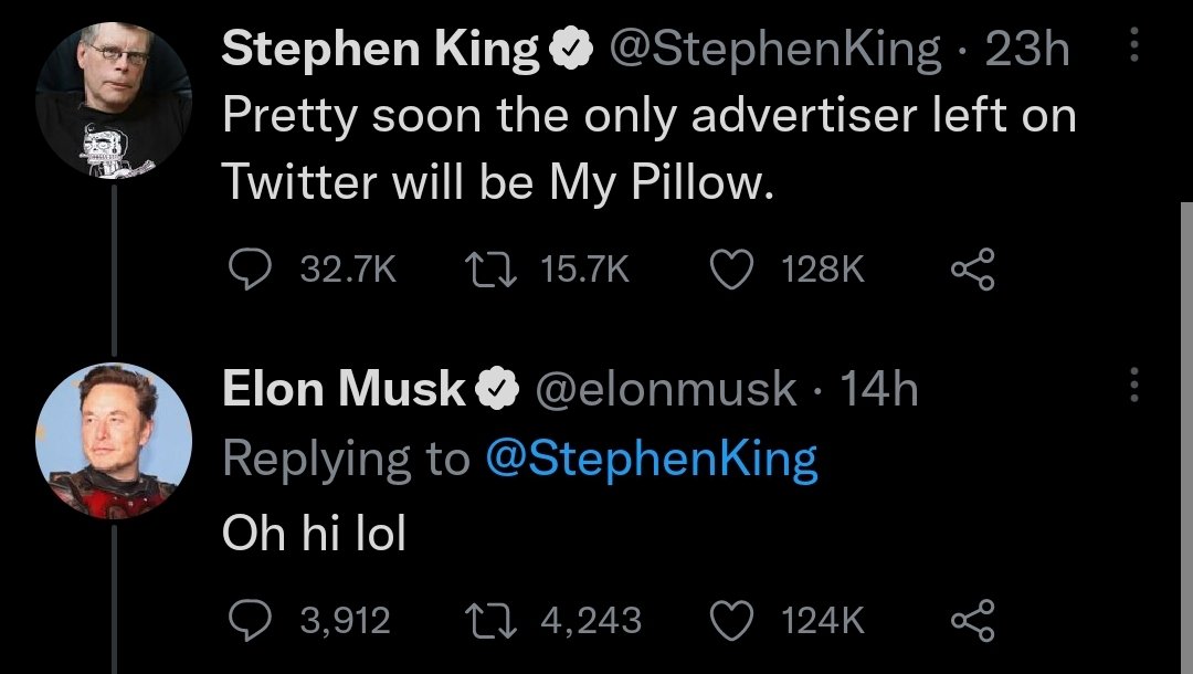 postMatches Malone on Twitter "Audjuice9989 elonmusk StephenKing