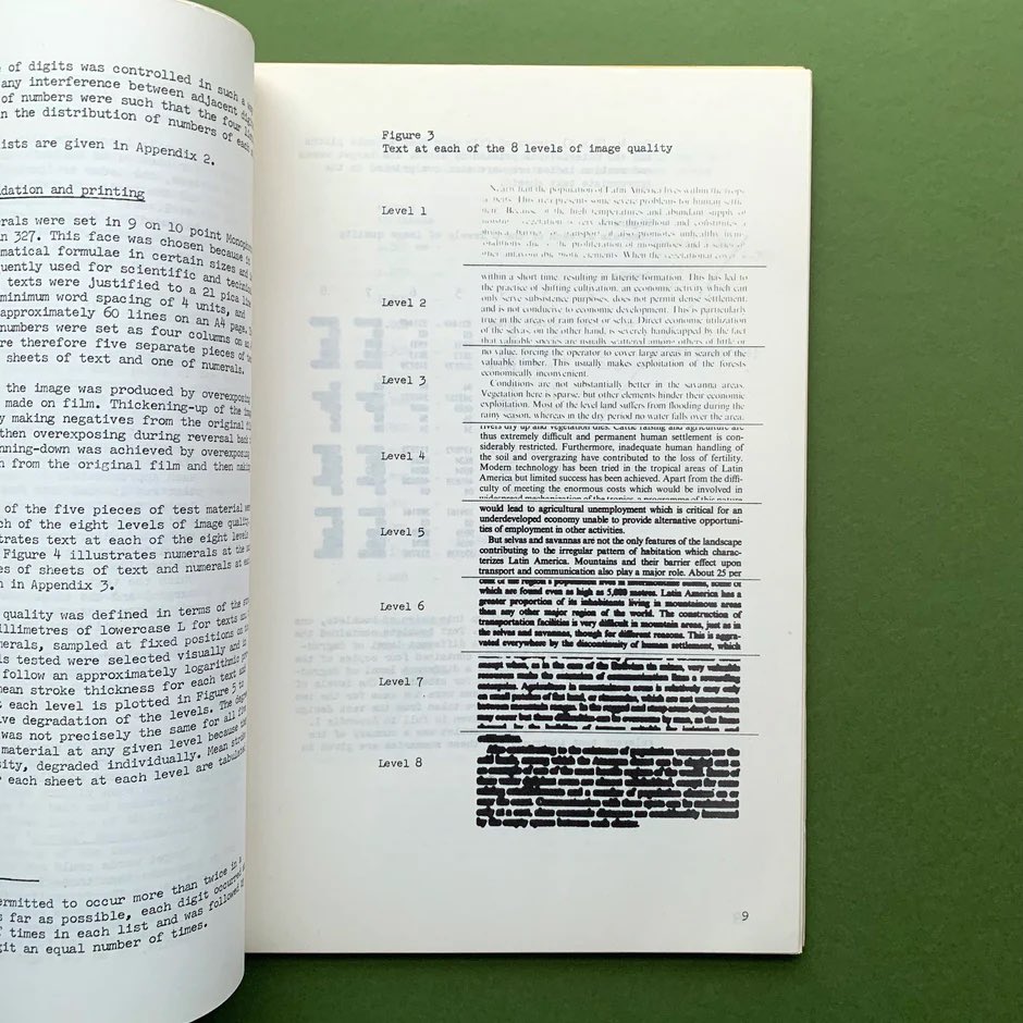 ThePrintArkive's tweet photo. NEW STOCK at https://t.co/QKCEIdQ9bD
Readability of Print Research Unit
Herbert Spencer
Royal College of Art
1973-1975
#typography #herbertspencer #ReadabilityofPrintResearchUnit #PrintResearchUnit #LindaReynolds #BrianCoe #penroseannual #typographica @RoyalCollegeof https://t.co/AfHcFObbe8