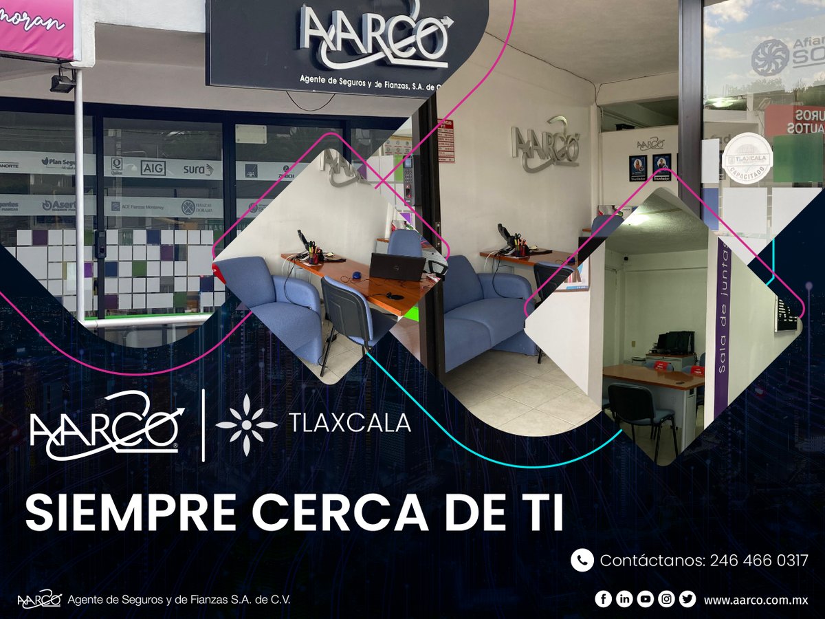 AARCOAgente's tweet photo. ¡AARCO está donde tú estás! Visita nuestras oficinas #AARCOTlaxcala, te recibiremos con los brazos abiertos, encuéntranos aquí: https://t.co/ICZm54ofUN
#AARCO #Servicio #Tlaxcala https://t.co/eCcYeNpQDH