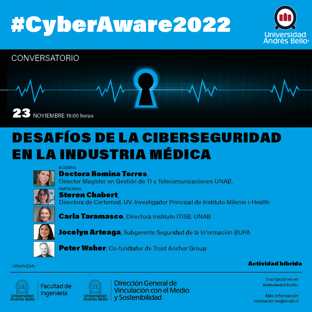 Iniciando en 20 minutos #cyberaware2022 <a href="/Vrid_Unab/">Investigación UNAB</a>