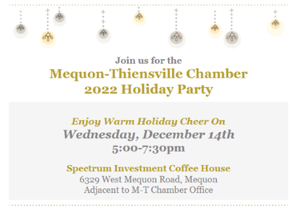 Chamber Members and their guests are invited to our 2022 Holiday Celebration! Bring along your spouse or associates, or simply join fellow chamber members on Wednesday, December 14th to catch up over the past year. Luke Edgewood returns on piano. Register now!