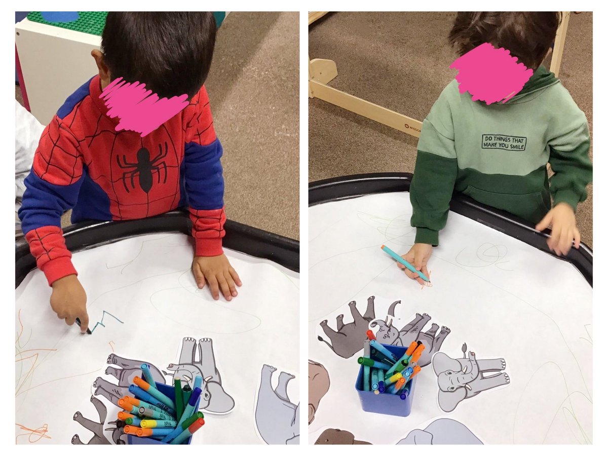 SalisburySPS's tweet photo. Today Nursery enjoyed making marks and creating elephant pictures. 🐘 They also had lots of fun printing with sponges to make their own unique patchwork elephant. 😊

#eyfs #nursery #elmer #salisburystars https://t.co/rRfUmLO568