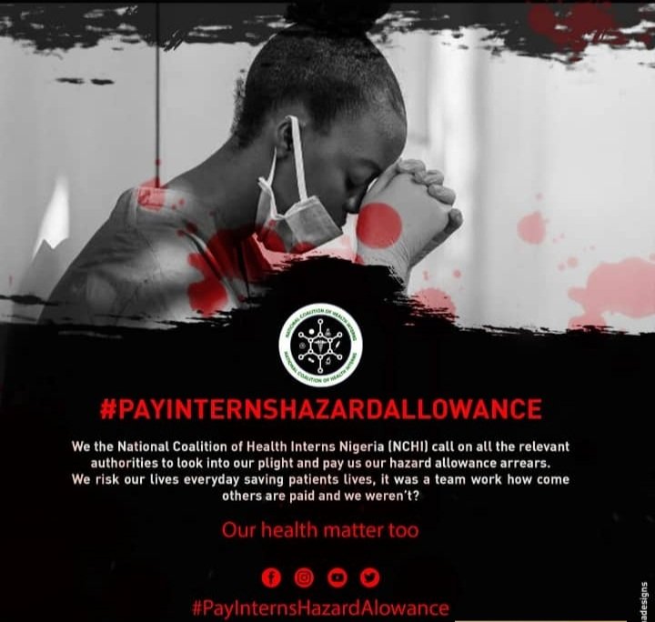 <a href="/Fmohnigeria/">Federal Ministry of Health, NIGERIA</a> <a href="/NigeriaNuahp/">Nigeria Union of Allied Health Professionals,NUAHP</a> @psn_ypg <a href="/FinMinNigeria/">Federal Ministry of Finance</a> #PayInternsHazardAllowance
