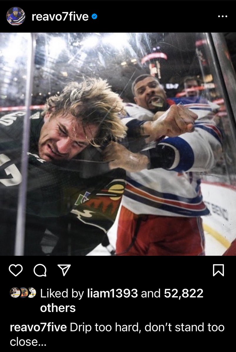 RussoHockey's tweet photo. Reaves told me he’ll probably delete this off his Instagram 😀 https://t.co/NBDJrHsqnW