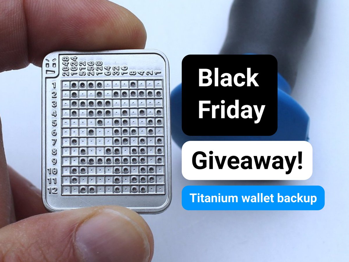 Win a TITATINIUM wallet backup!

Black Friday is coming: benefit from -15% discount with the coupon "black-friday" or enter our giveaway!

To enter: 
⭐️retweet (this tweet or the quoted tweet).
⭐️Follow us
