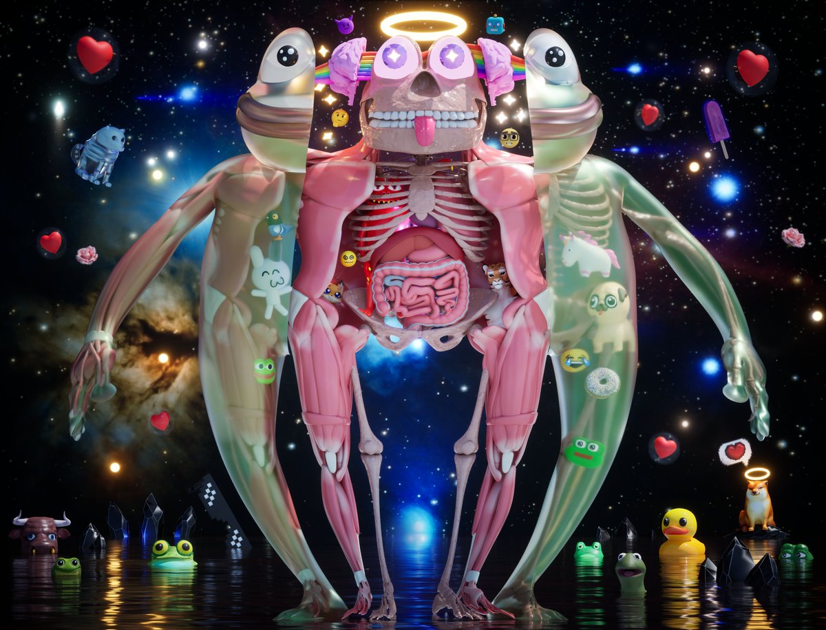 TrystanNFT's tweet photo. 🐸 The Soul of Pepe 🪐️

“Each soul represents the entire universe...”

#NFTs #NFTartists #nft3d #FrogFam @Matt_Furie 
Thx @jaggedsoft @jaggedVIP #pepethefrog #NFTfan #Art #Pepe #NFTCommmunity #NFTartwork https://t.co/hmi1HtPpSl
