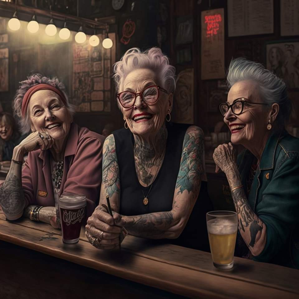 slash_generart's tweet photo. "You are going to regret those tattoos when you get old."
#midjourneyaiart #art #aiartist #generativeart #digitalartist #aiart #digitalart #artificialintelligence #midjourneyai #aiartwork #generart #midjourney #tattoo #bar #senior #experienced https://t.co/nt7Hr6QP0L