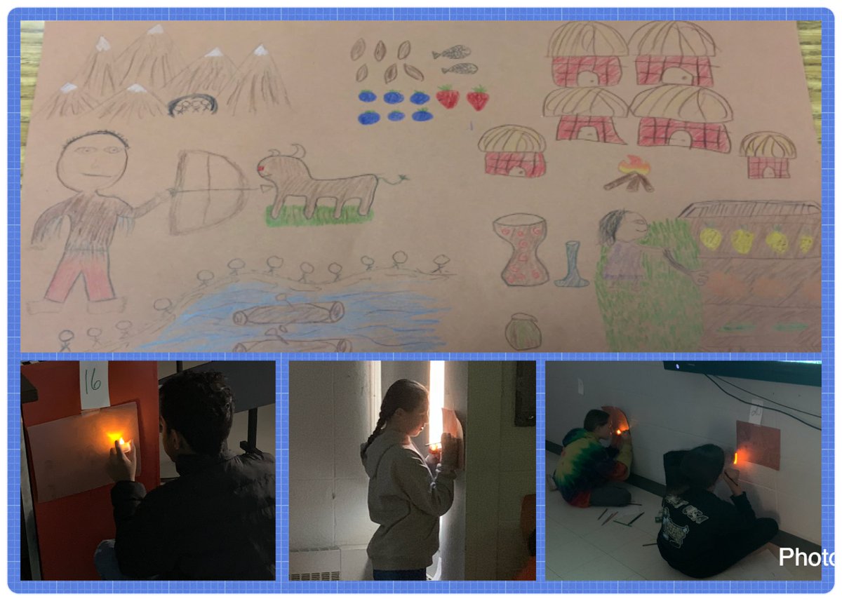 Cave Art 2022- Ss murals showing the concepts of “change” and “innovation” in the Paleolithic and Neolithic ages. Created part of the time by “firelight”; a calm experience before break! ⁦<a href="/PrincipalMoose/">Patrick Mussolini</a>⁩ ⁦<a href="/ibmyp/">IB MYP</a>⁩
