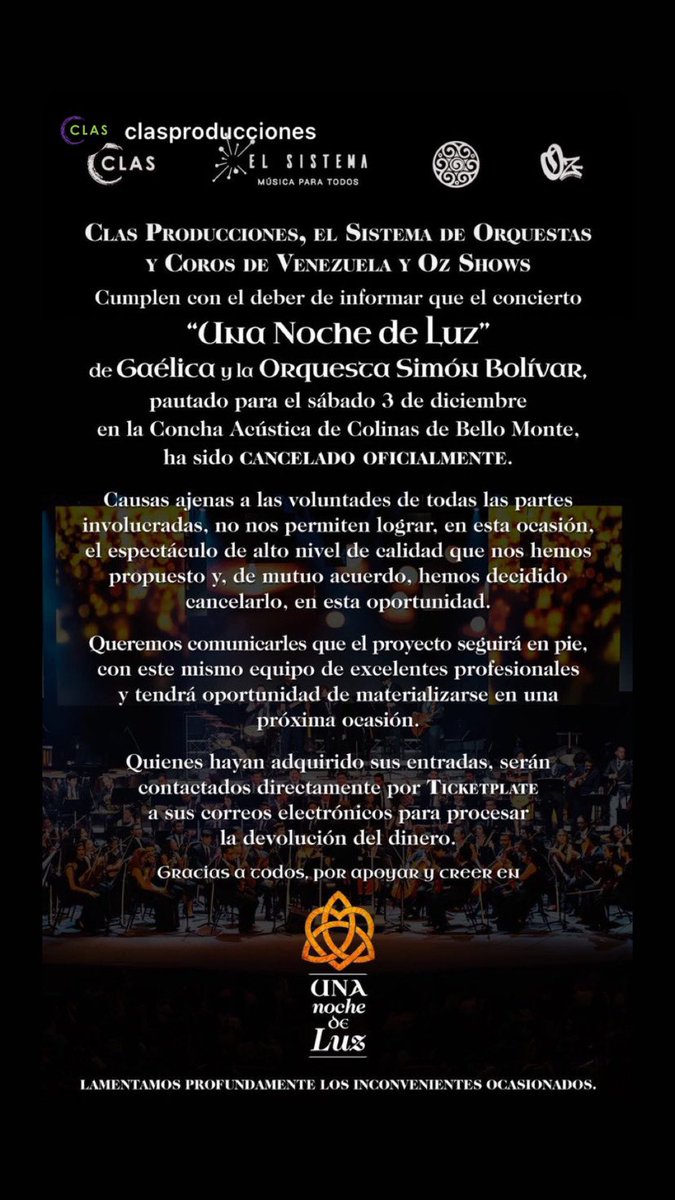 📣 Comunicado oficial: 💔🎶🇻🇪