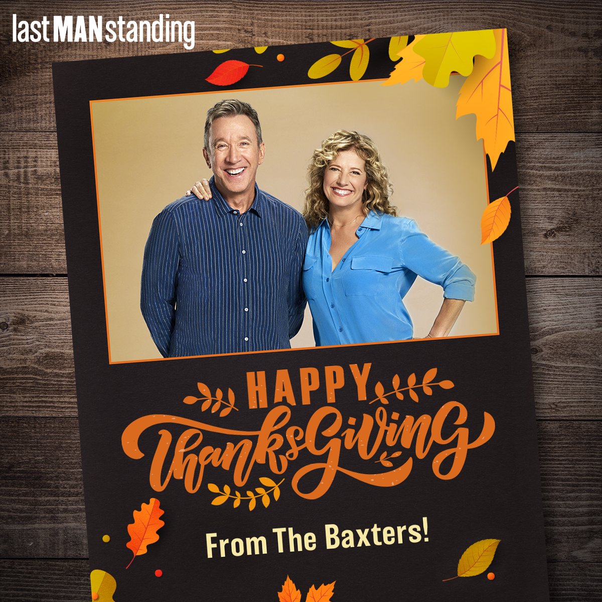 A very Happy Thanksgiving to you and your loved ones, from The Baxters! 🦃🧡 Last Man Standing is now streaming on Hulu hulu.tv/LastManStanding