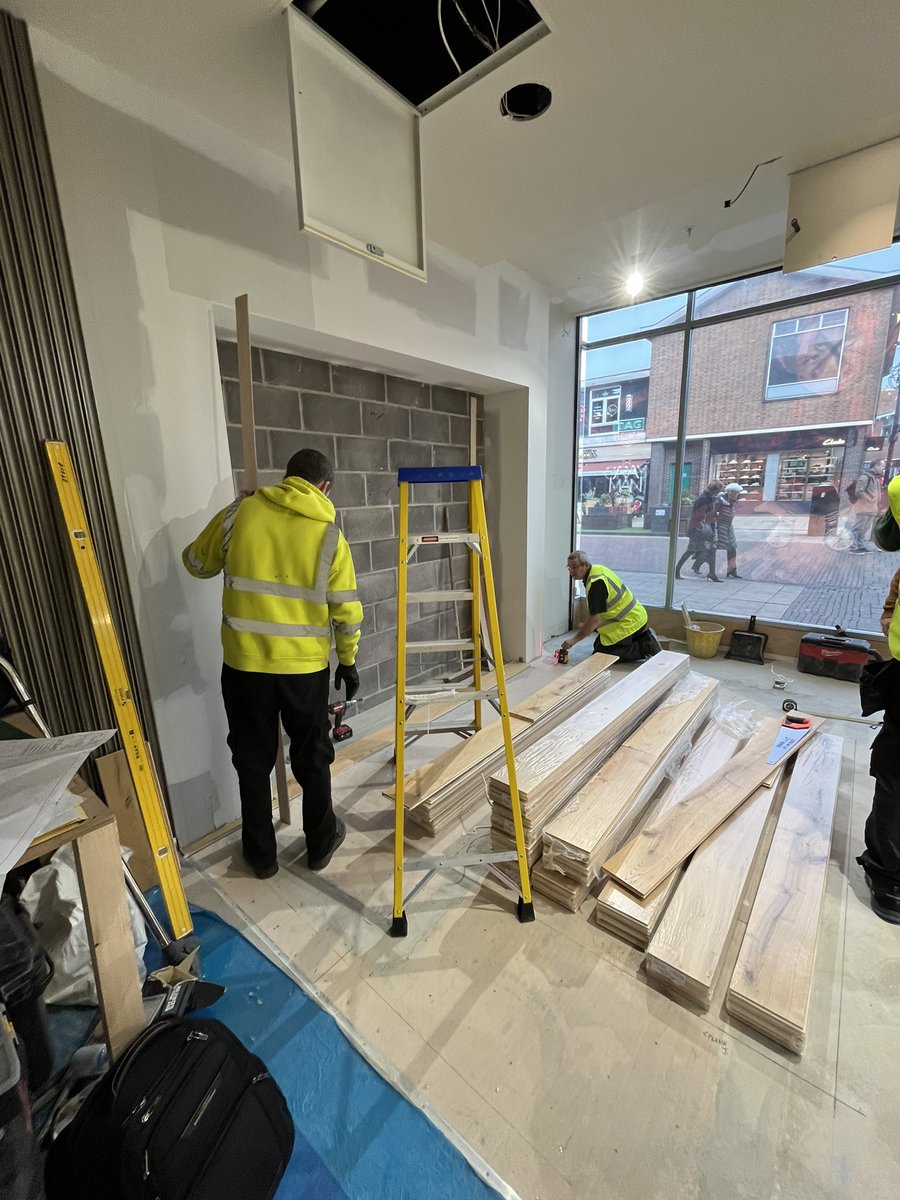 Busy time here at WAYS FM. Working on a Pre Christmas brand installation for one of our clients. Flooring, Decorations, Electrics and Partitions. If you need any help with a project domestic or commercial get in touch info@waysfm.co.uk