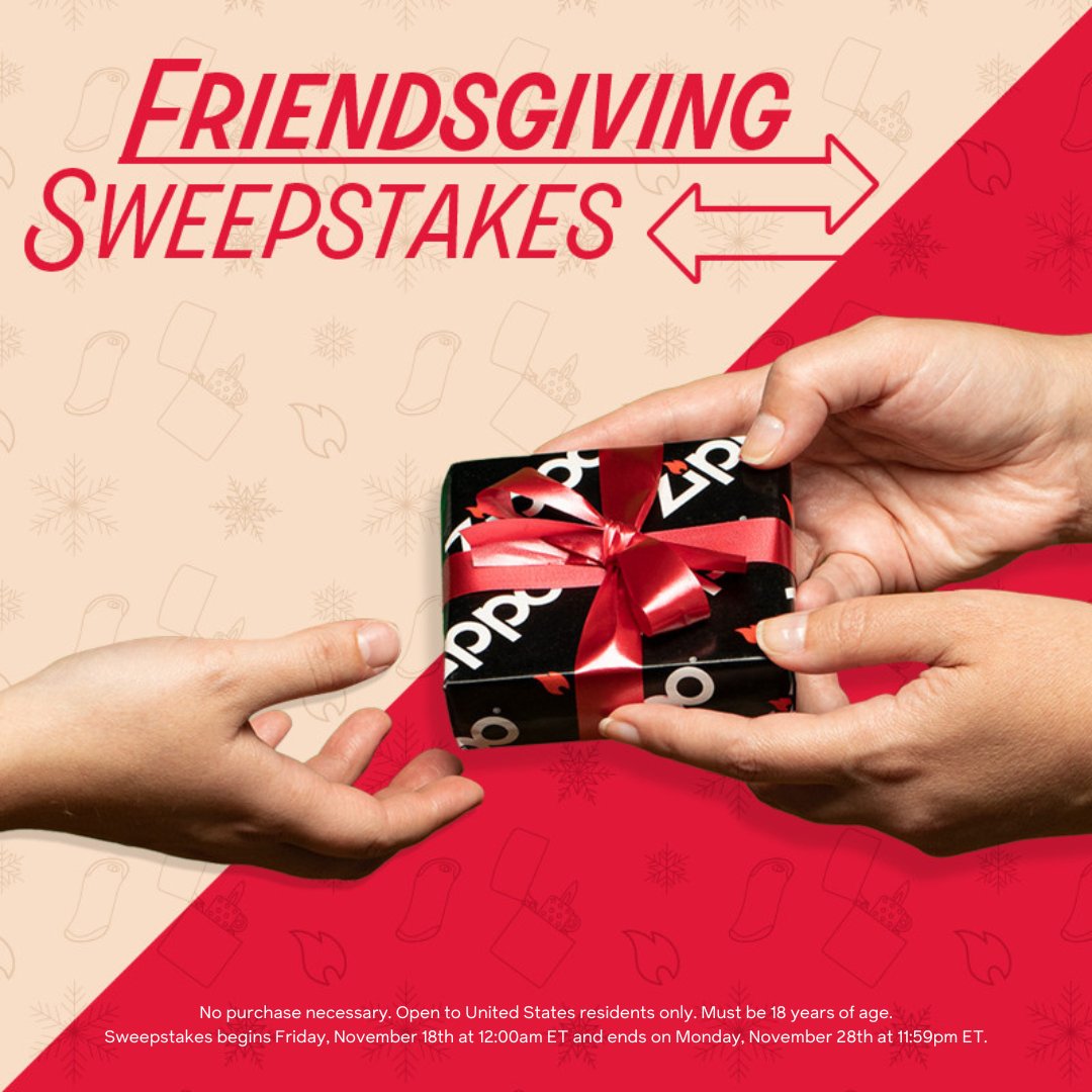 3 <a href="/Zippo/">Zippo</a> lighters and 4 inserts are going to be given to one of the lucky winners of our Friendsgiving Sweepstakes. Share em or keep em? That's up to you! Enter for your chance to win here: fal.cn/3tS20
#zippo #zippoencore #sweepstakes