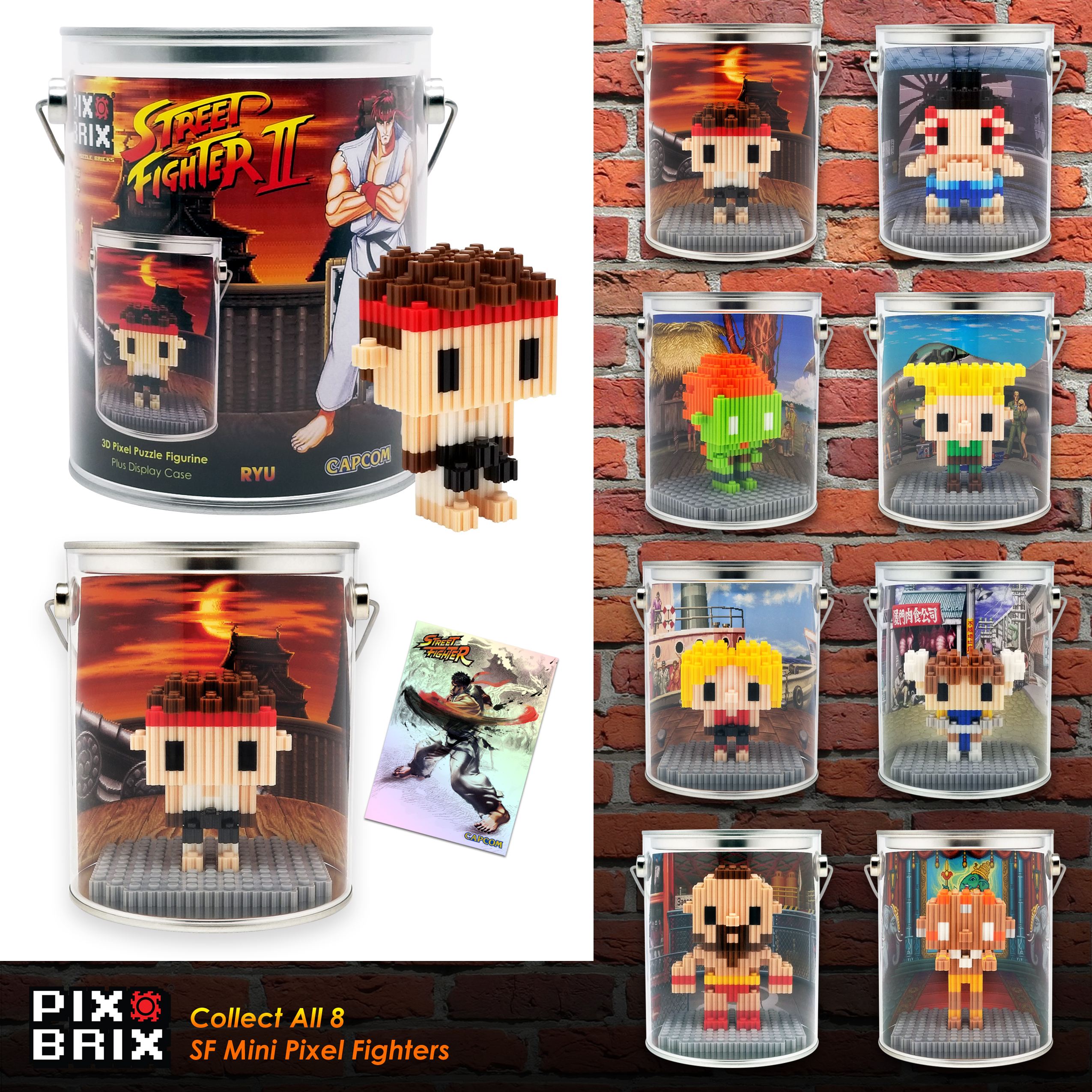 Street Fighter® 3D Mini Pixel Fighter – Ryu